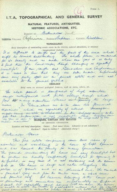 The Irish Tourist Association Topographical and General Survey